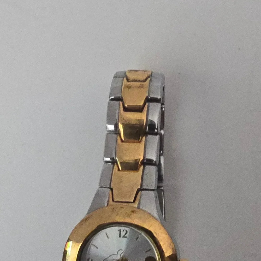 Disney Mickey Mouse MU1355 Watch Womens Two Tone Silver Gold Character Analog‎